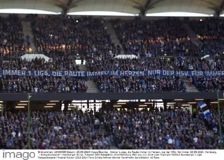 Immer 1.Liga, die Raute immer im Herzen, nur der HSV, für immer 15.05.2014, Hamburg, - Relegationsspiel - Hamburger SV vs.