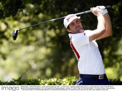 15 MAY 2014: Keegan Bradley tee s off on 1 during the first round of the HP Byron Nelson Championship played at TPC Las Colinas Four Season Resort in Irving, TX. GOLF: MAY 15 PGA Golf Herren - HP Byron Nelson Championship - First Round Icon1405150705 EDITORIAL USE ONLY