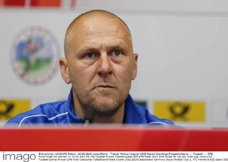 Trainer Markus Hoegner (SGS Essen) Abschluss Pressekonferenz --- Fussball --- DFB Pokal Finale der Damen --- 16.05.2014 EP_JSE