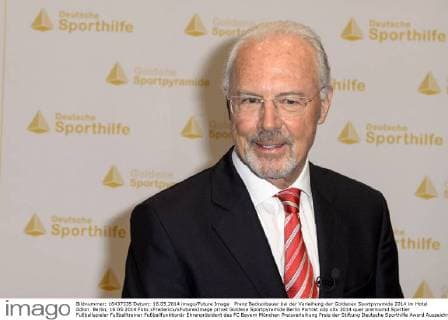 Franz Beckenbauer bei der Verleihung der Goldenen Sportpyramide 2014 im Hotel Adlon. Berlin, 16.05.2014 Foto:xFredericx xFuturexImage