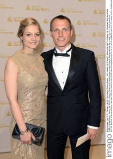 Erik Lesser mit Freundin Nadine bei der Verleihung der Goldenen Sportpyramide 2014 im Hotel Adlon. Berlin, 16.05.2014 Foto:xFredericx xFuturexImage