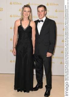 Denise Herrmann mit Begleitung bei der Verleihung der Goldenen Sportpyramide 2014 im Hotel Adlon. Berlin, 16.05.2014 Foto:xFredericx xFuturexImage