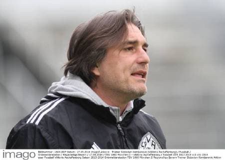 Trainer Slobodan Komljenovic (Viktoria Aschaffenburg) Fussball Grünwalderstadion Regionalliga Bayern 17.05.2014 TSV 1860 München II - Viktoria Aschaffenburg