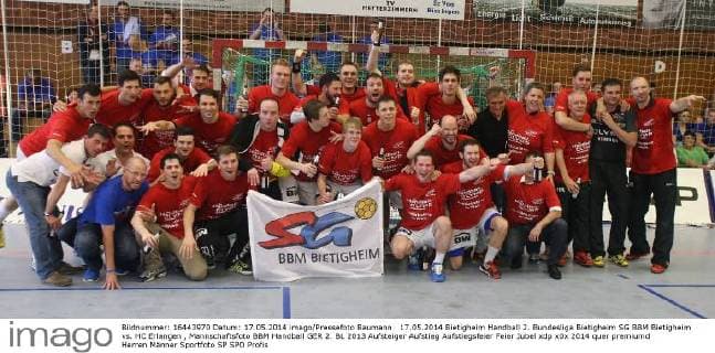 17.05.2014 Bietigheim Handball 2. Bundesliga Bietigheim SG BBM Bietigheim vs. HC Erlangen , Mannschaftsfoto BBM