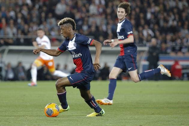 Kingsley Coman (psg), Adrien Rabiot (psg) FOOTBALL : Paris st Germain vs Montpellier - Ligue 1 - 17 05 2014 StephaneAllaman Panoramic 