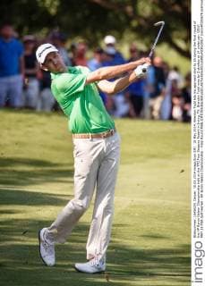 18 May 2014: Brendon Todd hits his approach shot to 18 during the final round of the HP Byron Nelson Championship held at the TPC Four Seasons Resort in Irving, TX. Brendon Todd wins by 2 strokes at 14 under par. GOLF: MAY 18 PGA Golf Herren - HP Byron Nelson Championship - Final Round Icon140518678 EDITORIAL USE ONLY