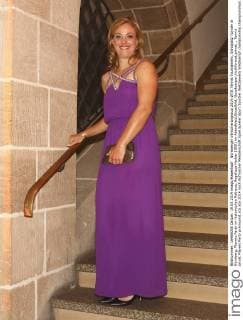 Nürnberger Versicherungscup 2014,WTA Tennis Tournament, Sandplatz Turnier in Nürnberg, Players Party im historischen Rathaus, Angelique Kerber (GER) im Abendkleid,Einzelbild, Ganzkoerper,Hochformat,privat, ,