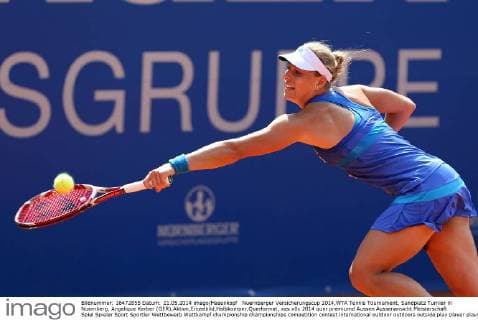 Nuernberger Versicherungscup 2014,WTA Tennis Tournament, Sandplatz Turnier in Nuernberg, Angelique Kerber (GER),Aktion,Einzelbild,Halbkoerper,Querformat,