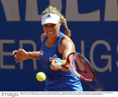 Angelique Kerber (GER) in Aktion. Nürnberger Versicherungscup 2014, Nuremberg, Germany.