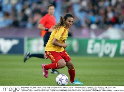 Fussball, Frauen Champions-League, Tyresö FF - VfL Wolfsburg, v.li.: Marta Vieira da Silva (Tyresö FF) Freisteller, Einzelbild, Aktion, Action xmrx