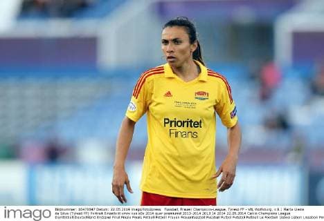 Fussball, Frauen Champions-League, Tyresö FF - VfL Wolfsburg, v.li.: Marta Vieira da Silva (Tyresö FF) Portrait Einzelbild xmrx