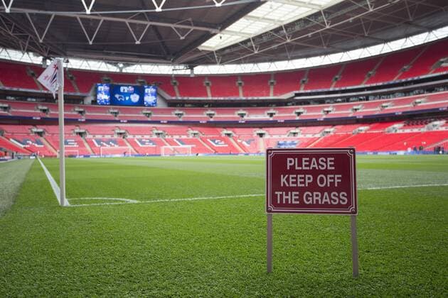 A general view - Skybet Championship Playoff Final - Wembley Stadium - London - Please keep of the Grass - 24 05 2014 EDITORIAL USE ONLY. No use with unauthorised audio, video, data, fixture lists, club league logos or live services. Online in-match use limited to 120 images, no video emulation. No use in betting, games or single club league player publications.