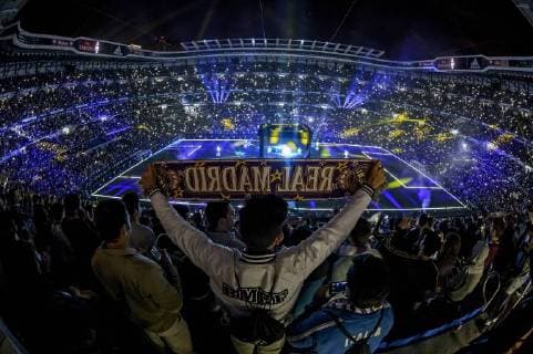 Real Madrid team celebrates after winning the Champions League at Bernabeu. xDIEGOxGxSOUTOx 