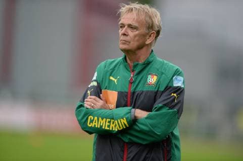 FUSSBALL - CMR vs MKD, Testspiel KUFSTEIN,AUSTRIA,26.MAI.14 - FUSSBALL - Laenderspiel, Kamerun vs Mazedonien, Freundschaftsspiel. Bild zeigt Trainer Volker Finke (CMR). 