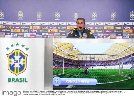 Carlos Alberto Gomes Parreira - Pressekonferenz Fussballnationalmannschaft Brasilien. Teresopolis RJ, Brasilien 26 05 2014. ( x(11)xCelsoxPupox xFotoarenax  (24361) Coletiva da SeleÃßÃ£o Br