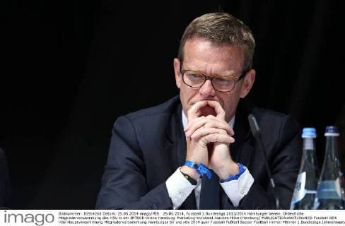 25.05.2014, Fussball 1.Bundesliga 2013 2014 Hamburger Verein, Ordentliche Mitgliederversammlung des HSV in der IMTECH-Arena Hamburg. Marketing-Vorstand Joachim Hilke (Hamburg) 