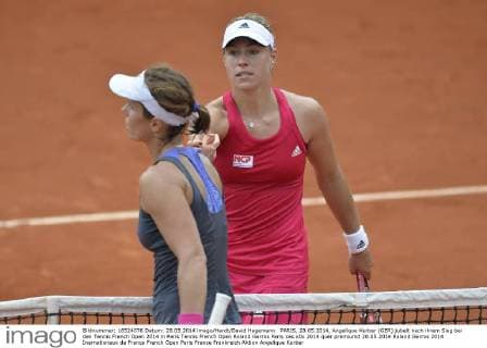 PARIS, 28.05.2014, Angelique Kerber (GER) jubelt nach ihrem Sieg bei den Tennis French Open 2014 in Paris