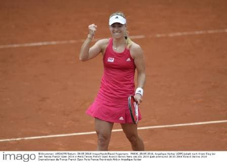 PARIS, 28.05.2014, Angelique Kerber (GER) jubelt nach ihrem Sieg bei den Tennis French Open 2014 in Paris