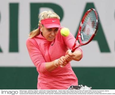 French Open 2014, Roland Garros,Paris,ITF Grand Slam Tennis Tournament, Sabine Lisicki (GER),Aktion,Einzelbild, Halbkoerper, Querformat,
