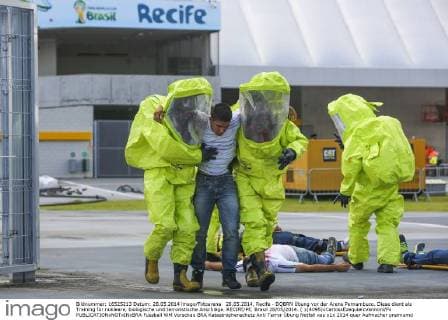 28.05.2014, Recife - DQBRN Übung vor der Arena Pernambuco. Diese dient als Training für nukleare, biologische und terroristische Anschläge. RECIFE PE, Brasil 28 05 2014. ( x(4095)xCarlosxEzequielxVannoni Fx 