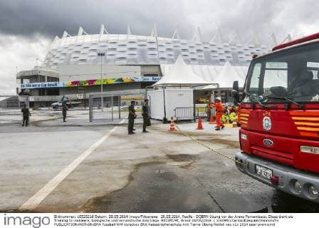 28.05.2014, Recife - DQBRN Übung vor der Arena Pernambuco. Diese dient als Training für nukleare, biologische und terroristische Anschläge. RECIFE PE, Brasil 28 05 2014. ( x(4095)xCarlosxEzequielxVannoni Fx 