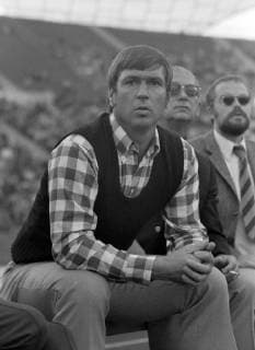 FUSSBALL 1. BUNDESLIGA SAISON 1973 1974 7. Spieltag FC Bayern München - Werder Bremen 15.09.1973 Trainer Josef PIONTEK (Bremen) xxNOxMODELxRELEASExx