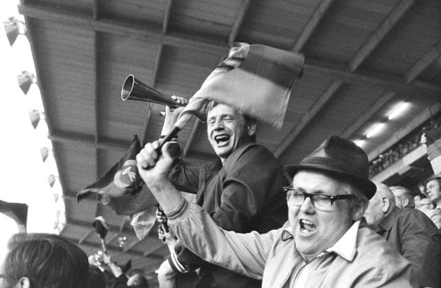 Fussball Weltmeisterschaft 1974 DDR - Bundesrepublik Deutschland 22.06.1974 Fans der Deutschen Demokratischen Republik. xxNOxMODELxRELEASExx