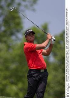 29 May 2014: Jason Day smacks an approach shot during the first round of the Memorial Tournament held at the Muirfield Village Golf Club in Dublin, OH. GOLF: MAY 29 PGA Golf Herren - the Memorial Tournament - First Round Icon20611630 EDITORIAL USE ONLY