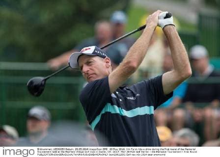 29 May 2014: Jim Furyk hits a drive during the first round of the Memorial Tournament held at the Muirfield Village Golf Club in Dublin, OH. GOLF: MAY 29 PGA Golf Herren - the Memorial Tournament - First Round Icon20611682 EDITORIAL USE ONLY