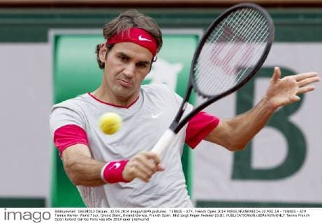 TENNIS - ATP, French Open 2014 PARIS,FRANKREICH,30.MAI.14 - TENNIS - ATP Tennis Herren World Tour, Grand Slam, Roland Garros, French Open. Bild zeigt Roger Federer (SUI). 
