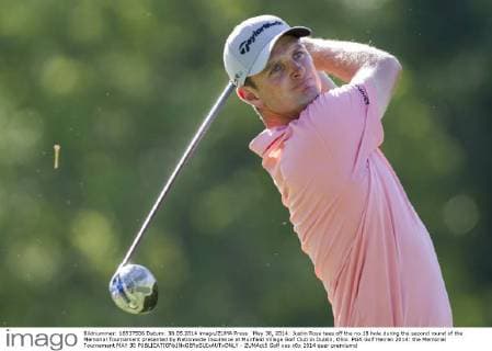 May 30, 2014: Justin Rose tees off the no.18 hole during the second round of the Memorial Tournament presented by Nationwide Insurance at Muirfield Village Golf Club in Dublin, Ohio. PGA Golf Herren 2014: the Memorial Tournament MAY 30 - ZUMAct5