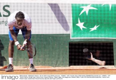 TENNIS - ATP, French Open 2014 PARIS,FRANKREICH,31.MAI.14 - TENNIS - ATP Tennis Herren World Tour, Grand Slam, Roland Garros, French Open. Bild zeigt Gael Monfils (FRA). 