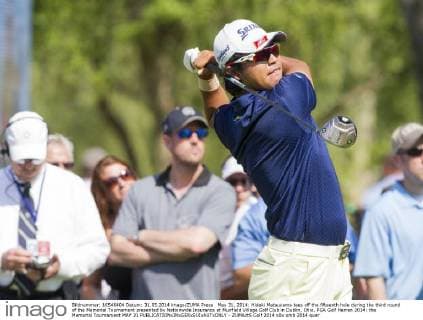 May 31, 2014: Hideki Matsuyama tees off the fifteenth hole during the third round of the Memorial Tournament presented by Nationwide Insurance at Muirfield Village Golf Club in Dublin, Ohio. PGA Golf Herren 2014: the Memorial Tournament MAY 31 - ZUMAct5