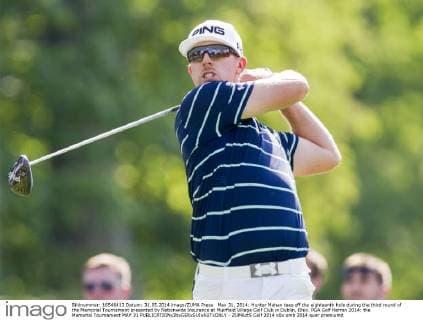 May 31, 2014: Hunter Mahan tees off the eighteenth hole during the third round of the Memorial Tournament presented by Nationwide Insurance at Muirfield Village Golf Club in Dublin, Ohio. PGA Golf Herren 2014: the Memorial Tournament MAY 31 - ZUMAct5