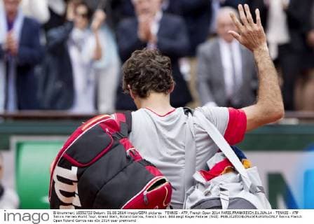 TENNIS - ATP, French Open 2014 PARIS,FRANKREICH,01.JUN.14 - TENNIS - ATP Tennis Herren World Tour, Grand Slam, Roland Garros, French Open. Bild zeigt Roger Federer (SUI). 