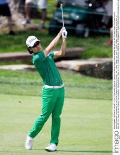 Kevin Na of the United States drives the ball on the fairway during the Final Round of the Memorial Tournament at Muirfield Village Golf Club in Dublin, the United States, on June 1, 2014. Hideki Matsuyama of Japan won in play off over Kevin Na and claimed the champion. (Xinhua Shen Ting) (SP)U.S.-DUBLIN-GOLF-MEMORIAL TOURNAMENT 