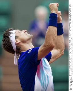 TENNIS - ATP, French Open 2014 PARIS,FRANKREICH,02.JUN.14 - TENNIS - ATP Tennis Herren World Tour, Grand Slam, Roland Garros, French Open. Bild zeigt den Jubel von David Ferrer (ESP). 