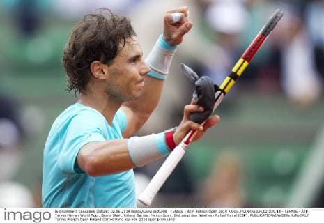 TENNIS - ATP, French Open 2014 PARIS,FRANKREICH,02.JUN.14 - TENNIS - ATP Tennis Herren World Tour, Grand Slam, Roland Garros, French Open. Bild zeigt den Jubel von Rafael Nadal (ESP). 