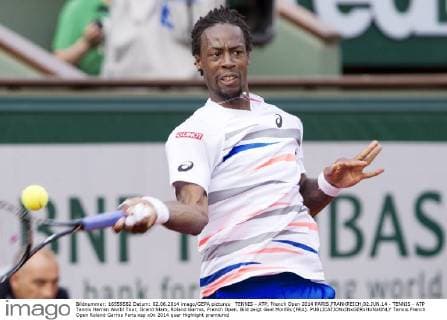 TENNIS - ATP, French Open 2014 PARIS,FRANKREICH,02.JUN.14 - TENNIS - ATP Tennis Herren World Tour, Grand Slam, Roland Garros, French Open. Bild zeigt Gael Monfils (FRA). 