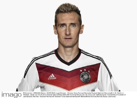 Miroslav Klose Portraet Deutsche Fussball National Mannschaft in St. Martin in Passeier, Italien am 24.05.2014