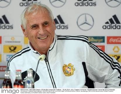 05.06.2014, xjhx, Fussball, Armenien Pressekonferenz Trainer Bernard Challandes (Armenien)