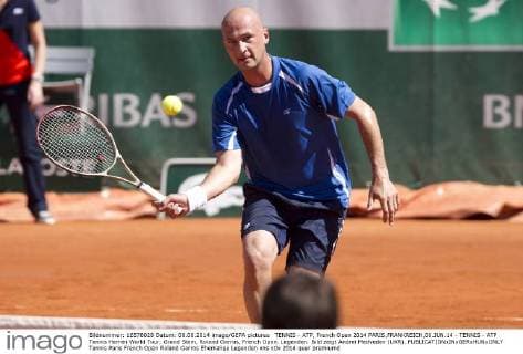 TENNIS - ATP, French Open 2014 PARIS,FRANKREICH,06.JUN.14 - TENNIS - ATP Tennis Herren World Tour, Grand Slam, Roland Garros, French Open. Legenden. Bild zeigt Andrei Medvedev (UKR). 