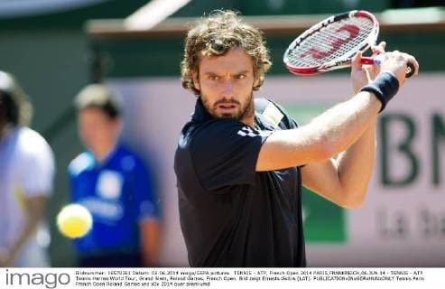 TENNIS - ATP, French Open 2014 PARIS,FRANKREICH,06.JUN.14 - TENNIS - ATP Tennis Herren World Tour, Grand Slam, Roland Garros, French Open. Bild zeigt Ernests Gulbis (LAT). 
