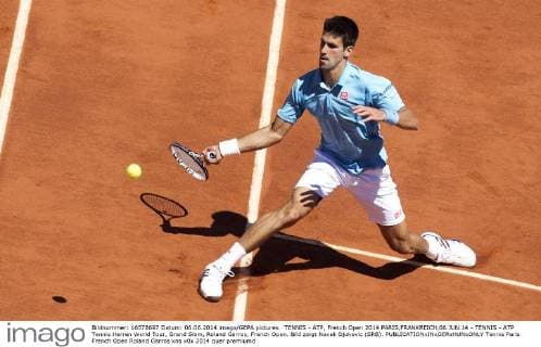 TENNIS - ATP, French Open 2014 PARIS,FRANKREICH,06.JUN.14 - TENNIS - ATP Tennis Herren World Tour, Grand Slam, Roland Garros, French Open. Bild zeigt Novak Djokovic (SRB). 