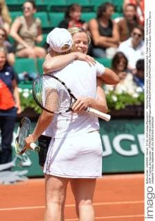 Martina Navratilova (usa) , Kim Clijsters (bel)- Finale TENNIS : Roland Garros 2014- Trophee des legendes - 07 06 2014 AnthonyBIBARDAgenceFEP 