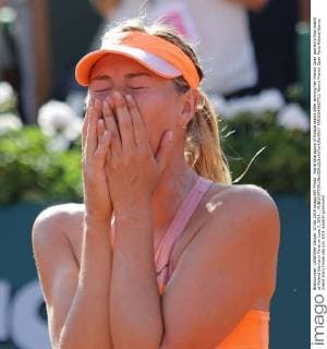 Maria Sharapova of Russia reacts after winning her French Open women s final match at Roland Garros in Paris on June 7, 2014. .  PAR20140607711