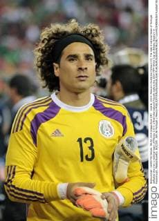 June 6, 2014: Mexico s Guillermo Ochoa (13). The men s national team of Portugal defeated the men s national team of Mexico 1-0 in a final international friendly before the 2014 FIFA World Cup at Gillette Stadium in Foxborough, Massachusetts. SOCCER: JUN 06 Portugal v Mexico Icon482140606163 EDITORIAL USE ONLY