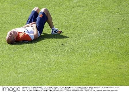 Arjen Robben of Holland during a training session of The Netherlands on June 8, 2014 at Estadio da Gavea in Rio de Janeiro, Brazil. The Netherlands Training session 2013 2014 xVIxxIVx 2352397