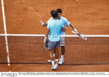 Rafael Nadal (ESP) defeats Novak Djokovic (SRB) TENNIS : Final Men - Roland Garros 2014 - 08 06 2014 GwendolineLeGoff Panoramic 