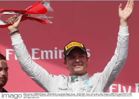 08.06.2014- Race, 2nd position Nico Rosberg (GER) Mercedes AMG F1 W05 Canadian Grand Prix, Montreal 05-08 June 2014 